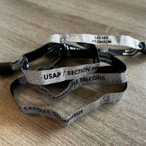 bracelet tissé argent