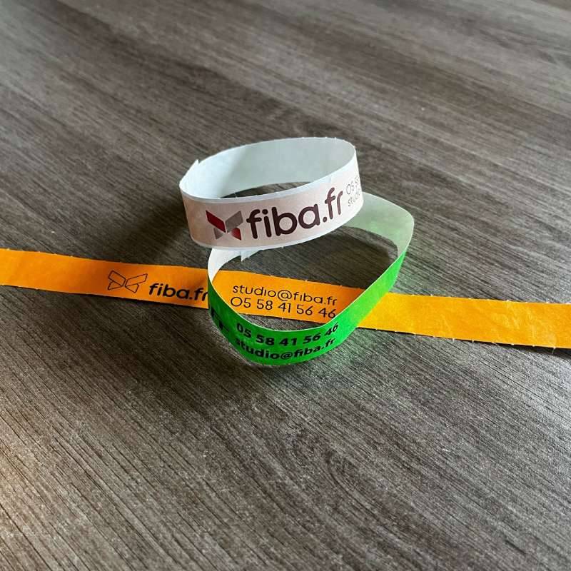bracelet quadrichromique en tyvek