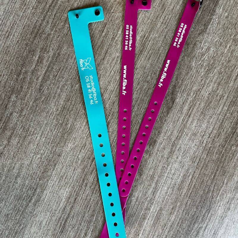 bracelet en vinyle personnalisable