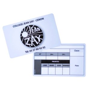 Carte pour collège à personnaliser et imprimer