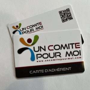 Carte de fidélité PVC avec QR code à personnaliser en France par Fiba