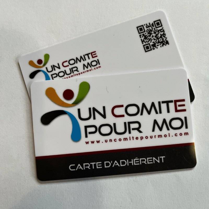 Carte de fidélité PVC avec QR code à personnaliser en France par Fiba