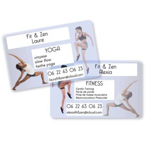 carte de visite translucide coach sportif à personnaliser