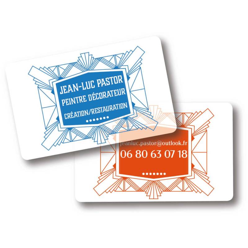 carte de visite transparent support plastique PVC - Fait par Fiba