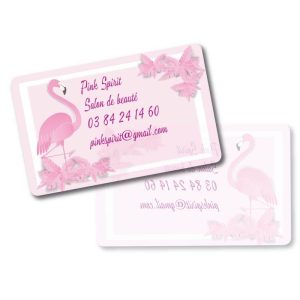 carte de visite plastique transparent sur-mesure