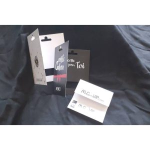 Support carte cadeau PVC fait par Fiba