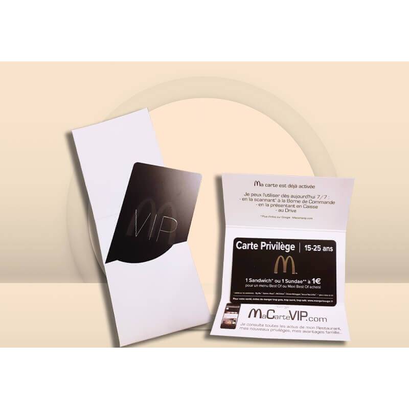 support carte cadeau client fabriqué par l'imprimeur Fiba