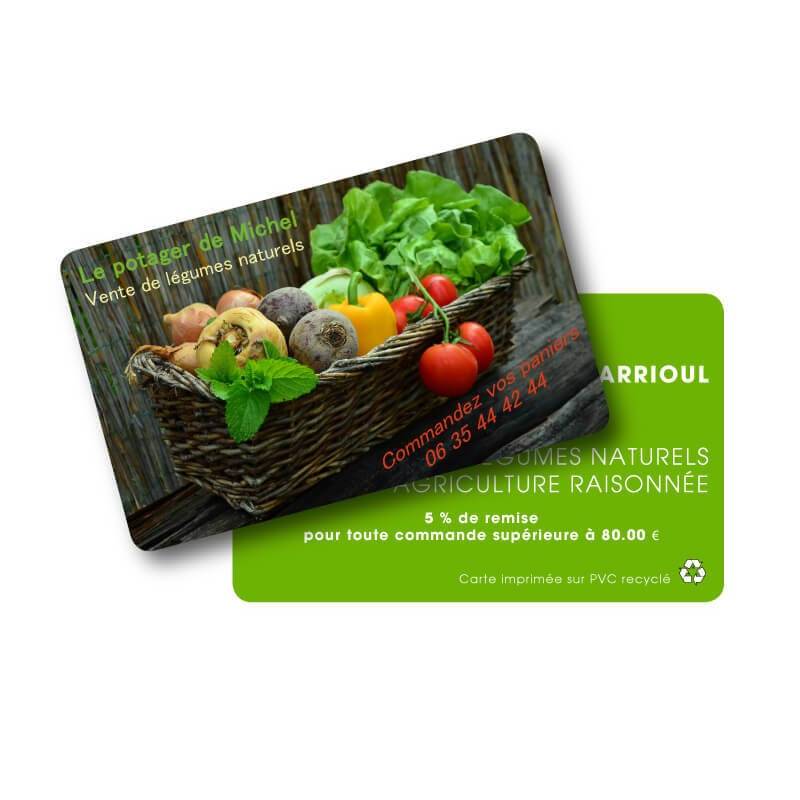 Modèle Carte pass écoresponsable bio fait par Fiba