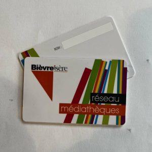 Carte de bibliothèque avec rabat adhésive à personnaliser