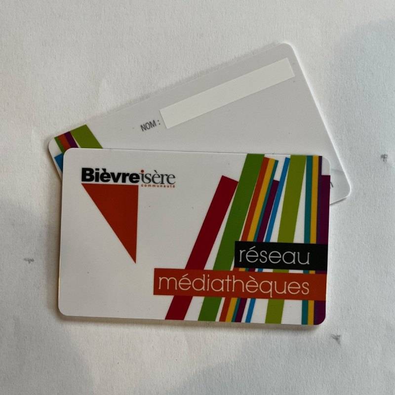 Carte de bibliothèque avec rabat adhésive à personnaliser