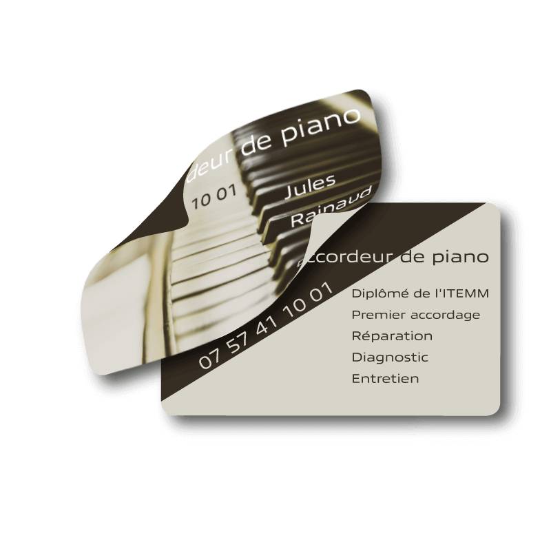 Carte de visite standard souple en pvc
