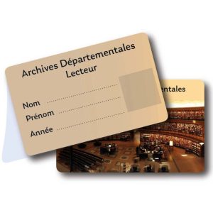 Carte PVC avec overlay à personnaliser