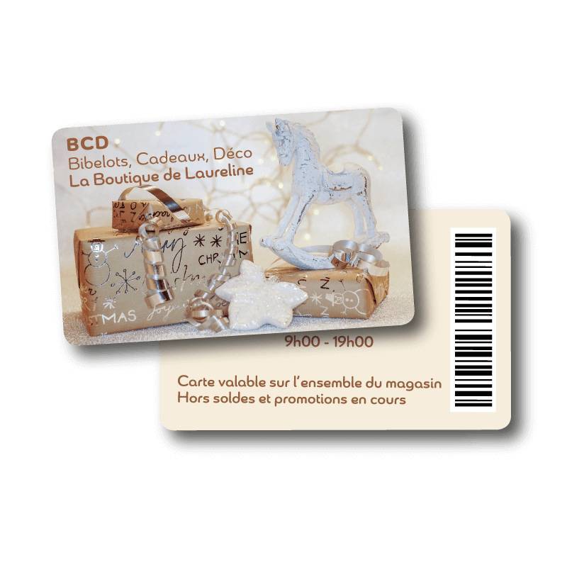 carte avec code barre sur support pvc