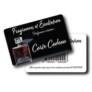 Carte PVC avec code barre à personnaliser