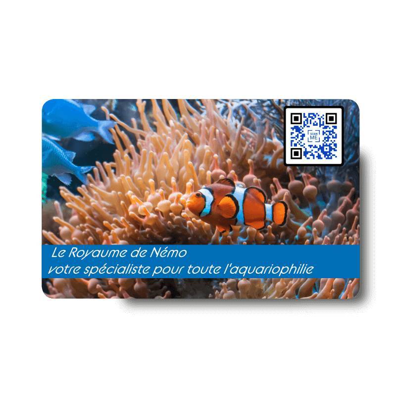 carte pvc qr code imprimé par Fiba