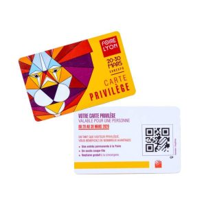 Création et personnalisation de carte PVC avec qr code