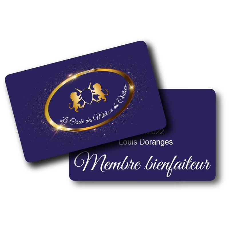 Carte pvc vip à personnaliser