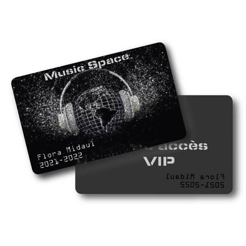 Carte pvc VIP à personnaliser
