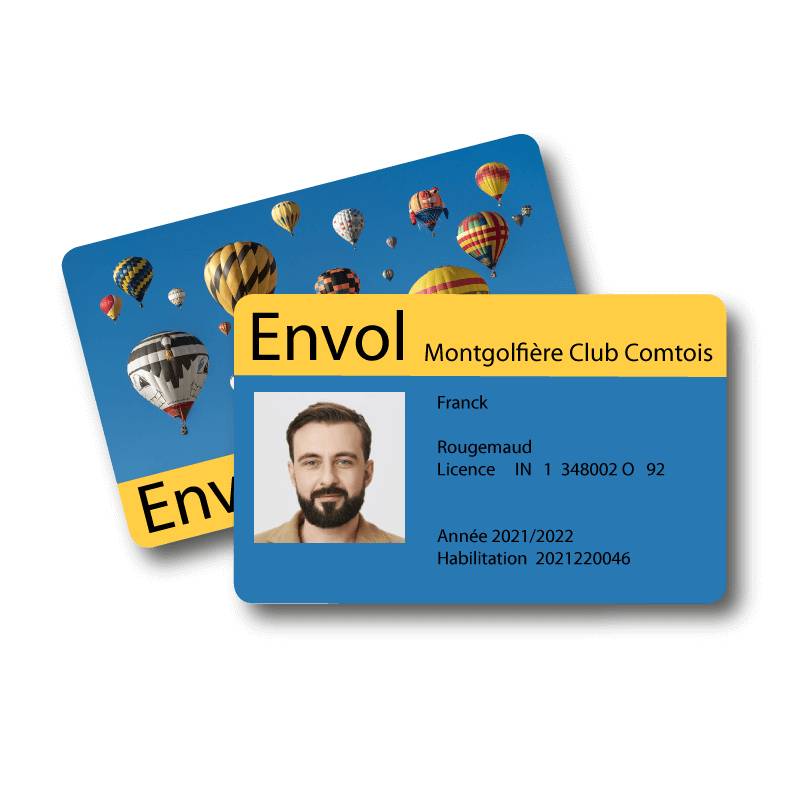 carte adhérent club association évènement