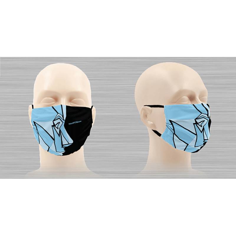 Création et impression masque en tissu bi-color par Fiba