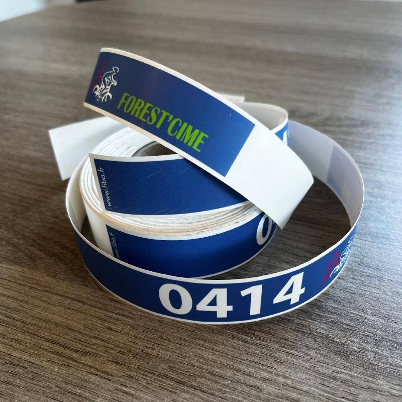 bracelet en rouleau matiere tyvek
